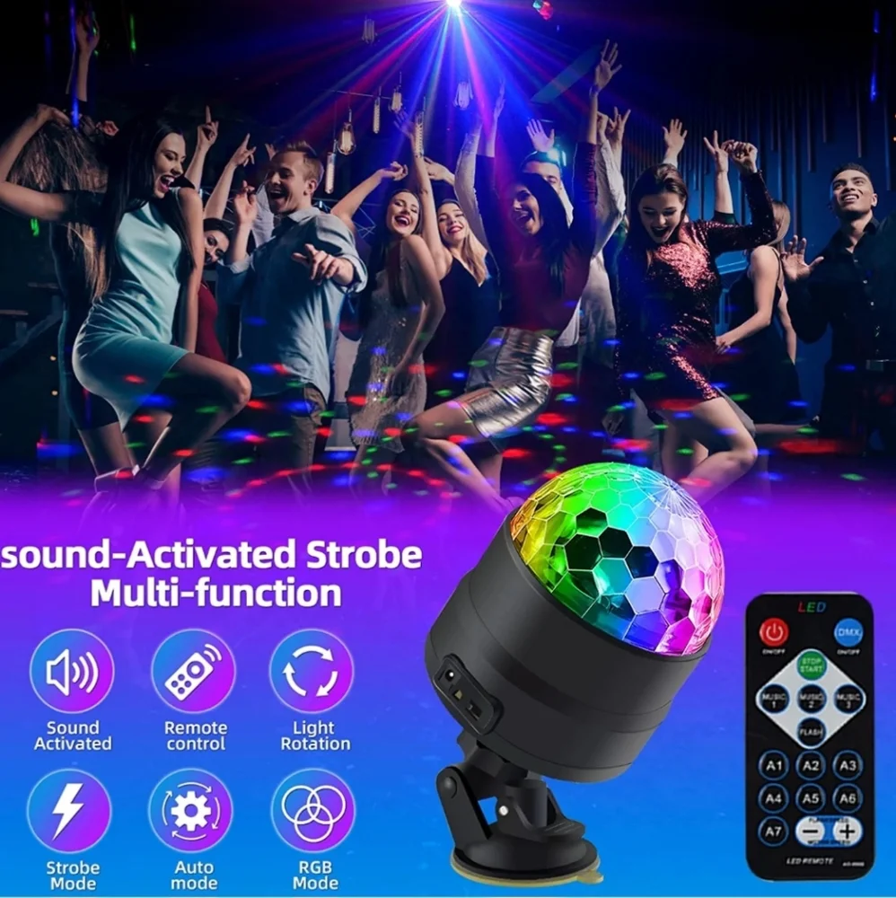 NIB! LED Mini Colors Stage, Disco, Halloween, DJ, Party Light with Strobe